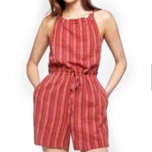 BCBG Striped Linen Bland Romper Worn Once As New Condition !